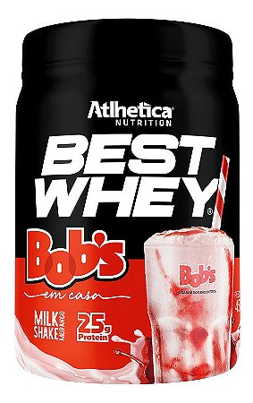 BEST WHEY (450 G) MILKSHAKE DE MORANGO BOBS ATLHETICA NUTRITION
