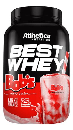 BEST WHEY (900 G) MILKSHAKE MORANGO BOBS ATLHETICA