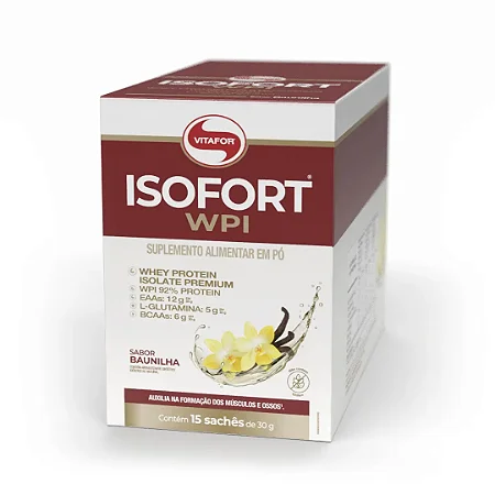 ISOFORT 15 SACHES 30G BAUNILHA VITAFOR