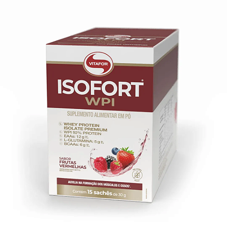 ISOFORT 15 SACHES 30G FRUTAS VERMELHAS VITAFOR