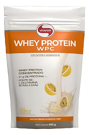 WHEY PROTEIN WPC POUCH 900G  MOUSSE DE MARACUJÁ  VITAFOR