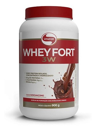 WHEY FORT 3W POTE 900G MOCHACCINO VITAFOR