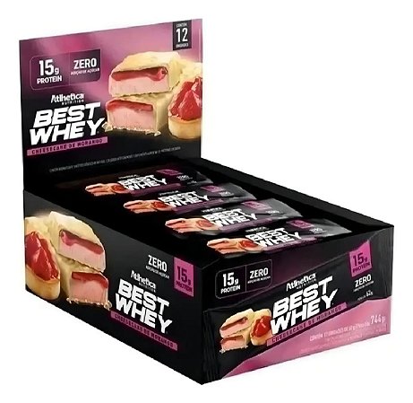BEST WHEY BAR 15G PROTEIN (12 UNID. DE 62 G) CHEESECAKE DE MORANGO