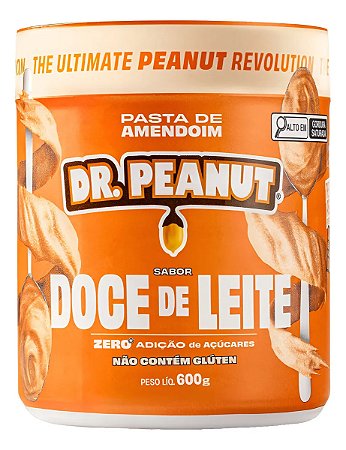 PASTA DE AMENDOIM DR. PEANUT DOCE DE LEITE 600G