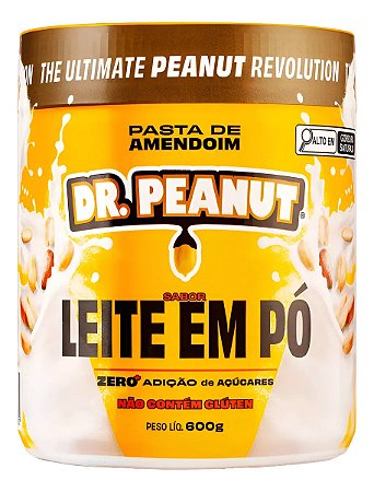 PASTA DE AMENDOIM DR. PEANUT LEITE EM PÓ 600G