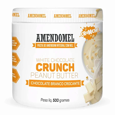 PASTA CHOCOLATE BRANCO CROCANTE 500G AMENDOMEL
