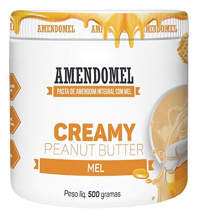 PASTA DE AMENDOIM C/ MEL 500G AMENDOMEL