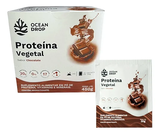 DISPLAY PROTEINA VEGETAL CHOCOLATE 15UND OCEAN DROP