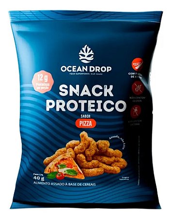 SNACK PROTEICO SABOR PIZZA PACOTE 40G OCEAN DROP