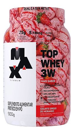 TOP WHEY 3W + SABOR POTE 900 GR GREGO MORANDO MAX TITANIUM