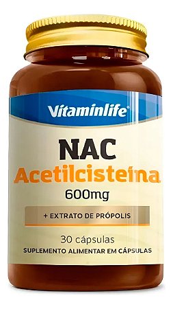 NAC ACETILCISTEINA 600mg + PROPOLIS (30 CAPS) VITAMINLIFE