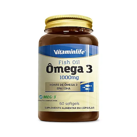 OLEO DE PEIXE - OMEGA 3 1000mg (60 CAPS) VITAMINLIFE