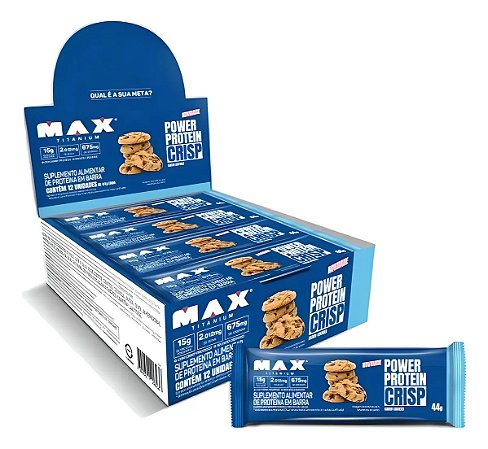 POWER PROTEIN CRISP COOKIES 12UN DE 44G MAX TITANIUM
