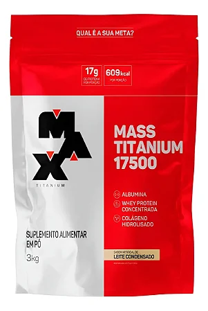 MASS TITANIUM REFIL 3KG LEITE CONDENSADO MAX TITANIUM