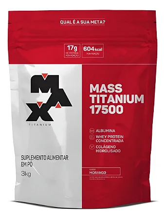 MASS TITANIUM REFIL 3KG MORANGO MAX TITANIUM