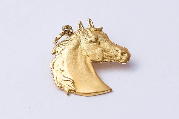 Pingente Cavalo Fosco Trabalhado 1,2g