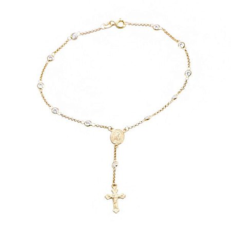 Pulseira Terço com Zircônias