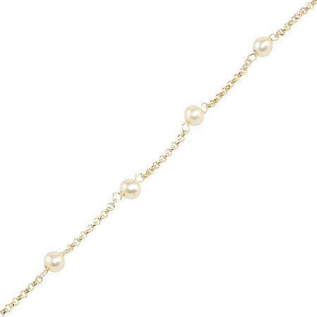 Pulseira Perola Infantil 0,8 g 13,5cm