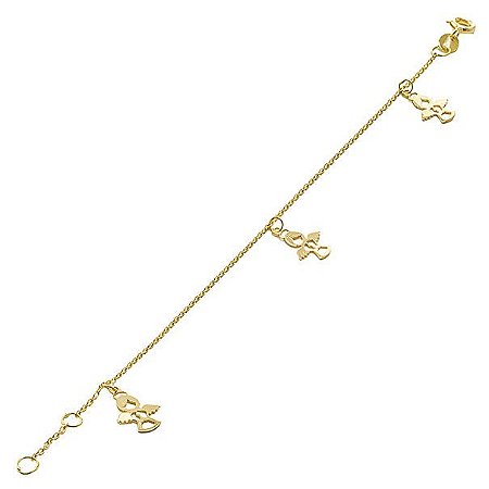 Pulseira Infantil com Pingentes de Anjos elo Cartie