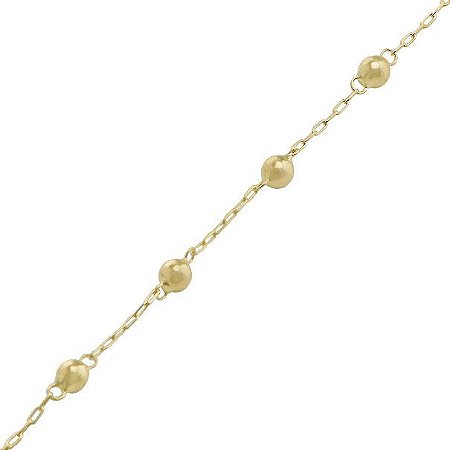 Pulseira Infantil de Bolinhas 1,0 g 13cm