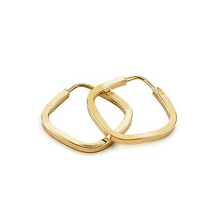 Brinco Argola Quadrada Trava 1,0g