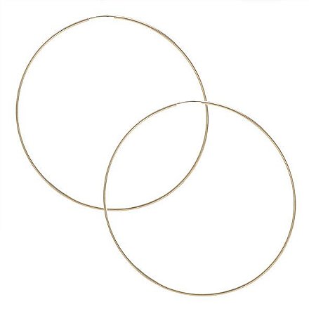 Brinco Argola Aro Grande Quadrado 1,3g