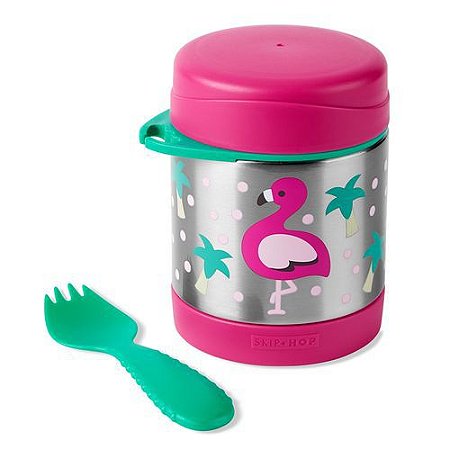 Pote Térmico Com Talher Zoo Flamingo Skip Hop