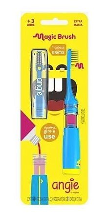 Escova Dental Infantil Magic Brush Angie Azul - Extra Macia 3+