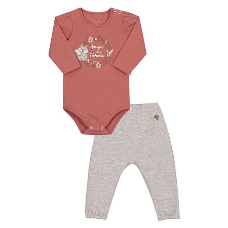 Conjunto Body E Calça Raposa Nini E Bambini