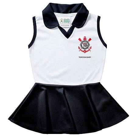 Vestido Polo Bebe Corinthians Tam. G Torcida Baby