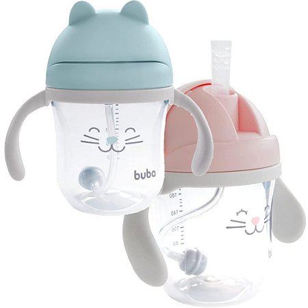 Copo Com Alça Gatinho 220Ml Buba