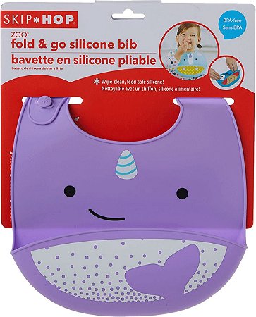 Babador Cata Milgalhas de Silicone Zoo Baleia Narval - Skip Hope