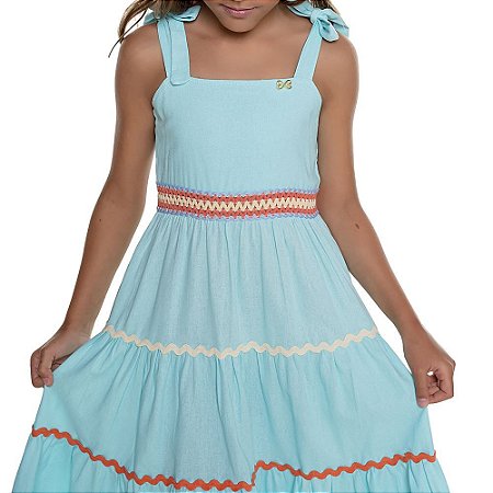 Vestido Em Linho Entremeios E Sianinha Luluzinha - Foto Arte Kids | Enxoval  de bebê, moda de 0 a 16 anos, e muito mais