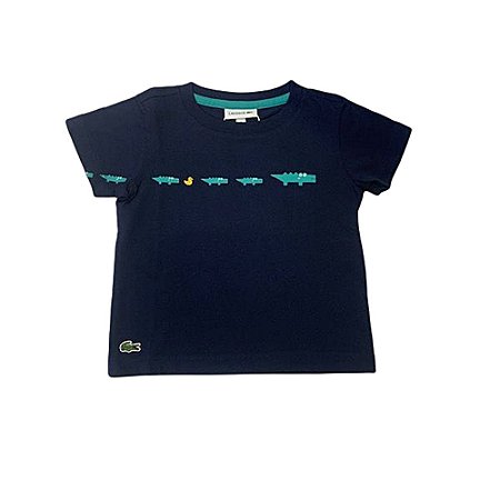 T-Shirt Azul Marinho Infantil Lacoste