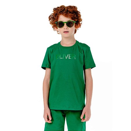 Camiseta Infantil Masc Colors Verde- Oliver
