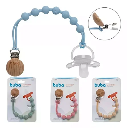 Prendedor de Chupeta em Silicone - Buba