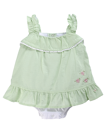 Vestido Body s/ Alça Verde P - Anjos Baby
