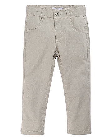 Calça Masc Sarja c/ Elastano Areia 02- Anjos Baby
