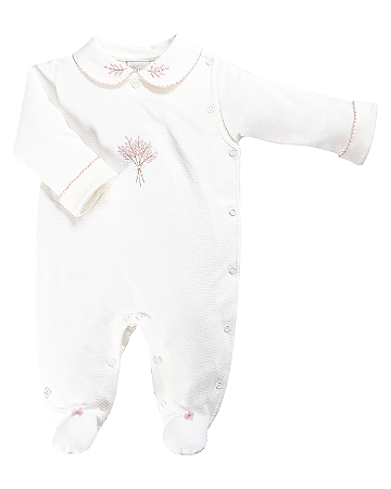 Saída Maternidade Fem Maquinetado Chic Off White RN- Anjos Baby