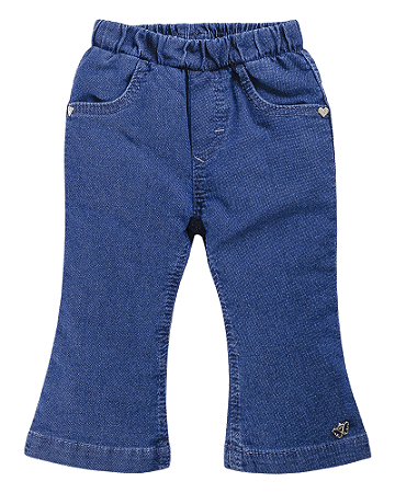 Calça Jeans com Boca Larga - Anjos Baby