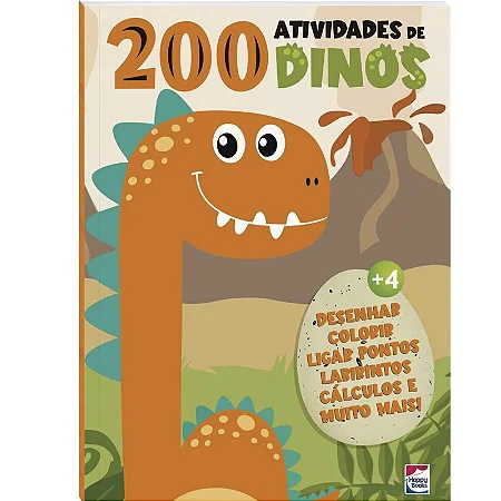 Livro 200 Atividades de Dinos - Happy Books