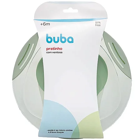 Pratinho com Ventosa Verde - Buba