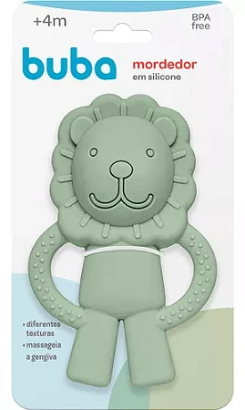 Mordedor em Silicone Leãozinho Verde - Buba
