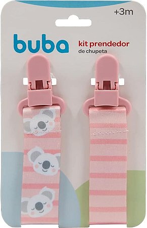 Kit 2 Prendedores de Chupeta Coala Rosa - Buba