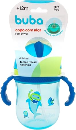 Copo Tubarão Azul- Buba
