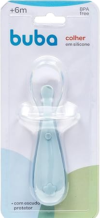 Colher Em Silicone Azul- Buba