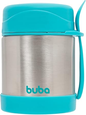 Pote Térmico com Colher Azul - Buba