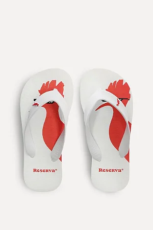 Chinelo RMI Pica - Pau Meme Branco - Reserva Mini