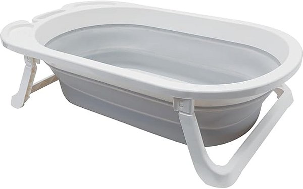 Banheira de Bebê Dobrável Cinza - Buba