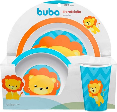 Kit Refeição Animal Fun Leão Buba